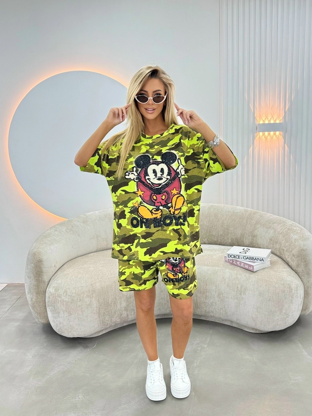 футболка оверсайз с принтом мики маус fashion lux,женская футболка,костюм женский,,футболке