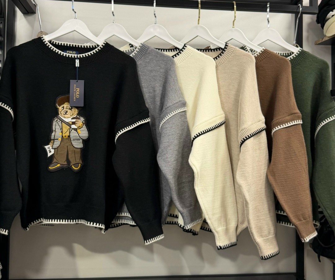 свитер с вышивкой,свитер ralph lauren,свитер с мишкой,свитер ralph lauren с мишками,свитер