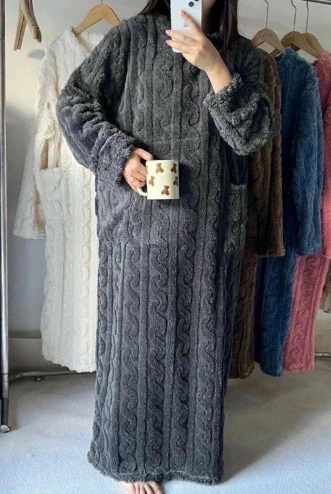 теплая пижама,теплый халат,теплая домашняя одежда,домашняя одежда,платье теплое