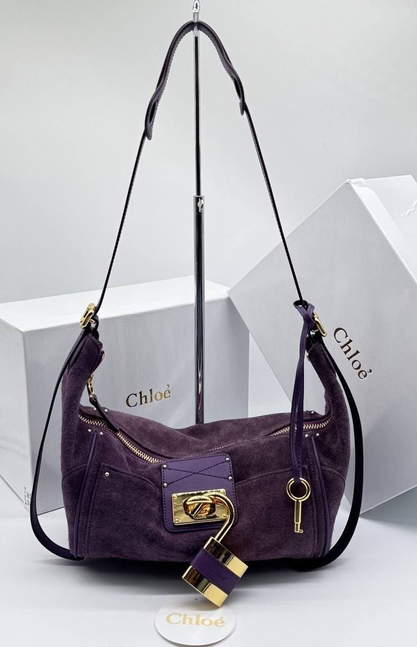 сумка chloe натуральная замша,замшевая сумка,женская замшевая сумка,сумка фиолетовая,сумка chloe