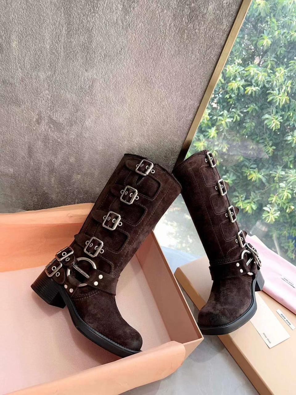 miu miu сапоги,женские премиальные сапоги miu miu,сапоги miu miu premium,женские сапоги,сапоги женские натуральная замша