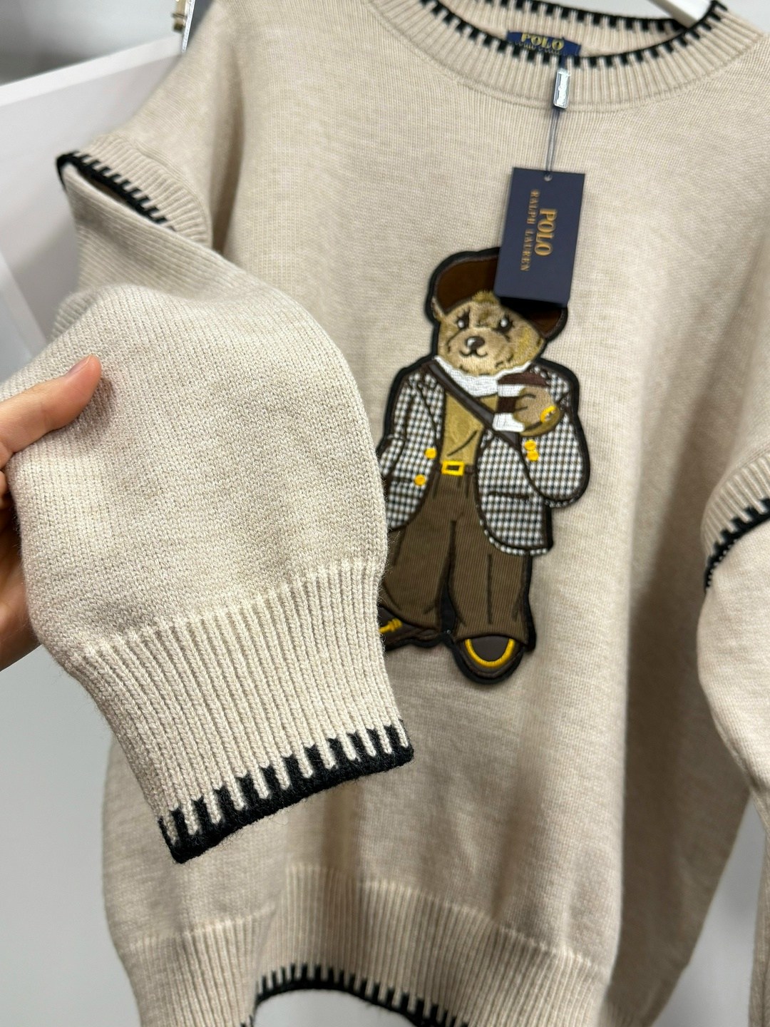 свитер с вышивкой,свитер ralph lauren,свитер с мишкой,свитер ralph lauren с мишками,свитер