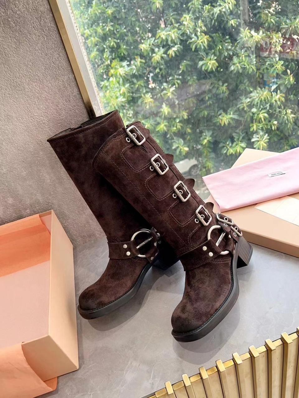 miu miu сапоги,женские премиальные сапоги miu miu,сапоги miu miu premium,женские сапоги,сапоги женские натуральная замша