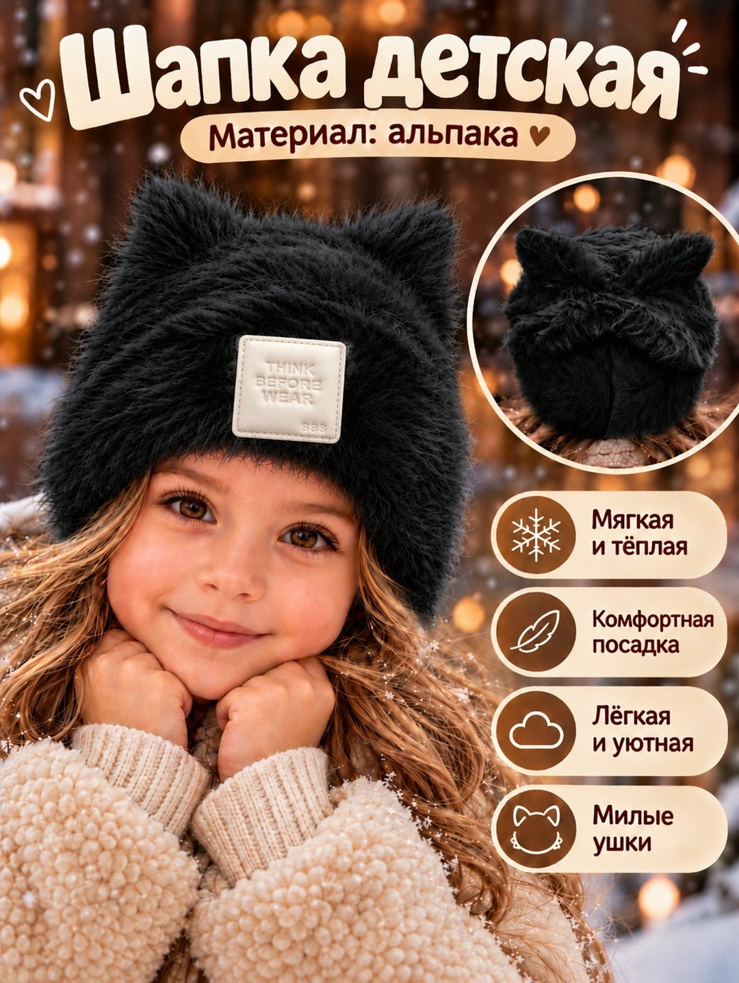 шапка для девочек теплая,детская шапочка,детская зимняя шапка,теплая шапка,детская шапка