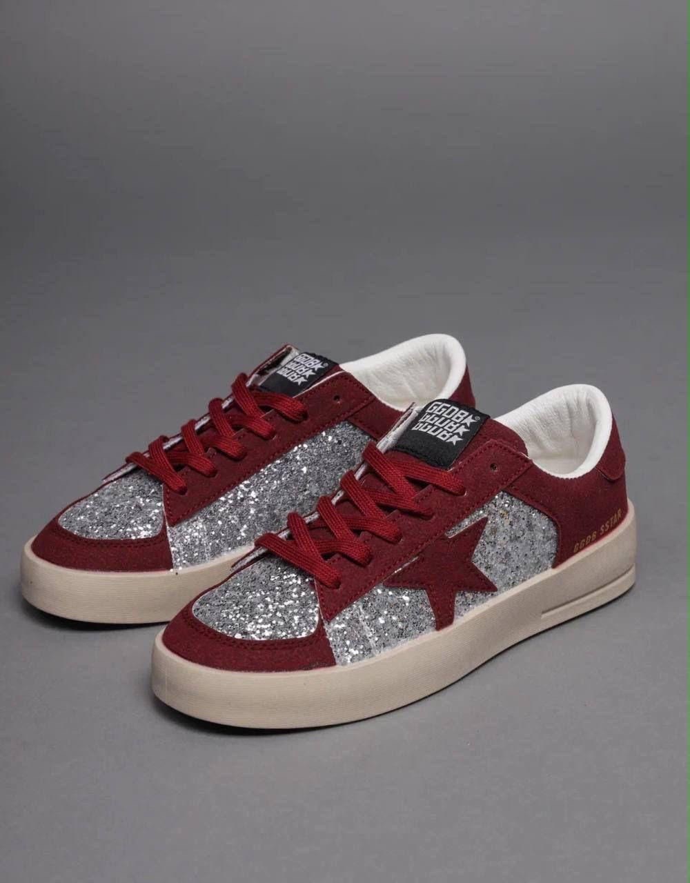 кроссовки golden goose с пайетками на платформе,кеды голден,кроссовки со стразами кеды shems цвет серебро черный,кроссовки golden goose,golden goose кеды hi star с блестками белый