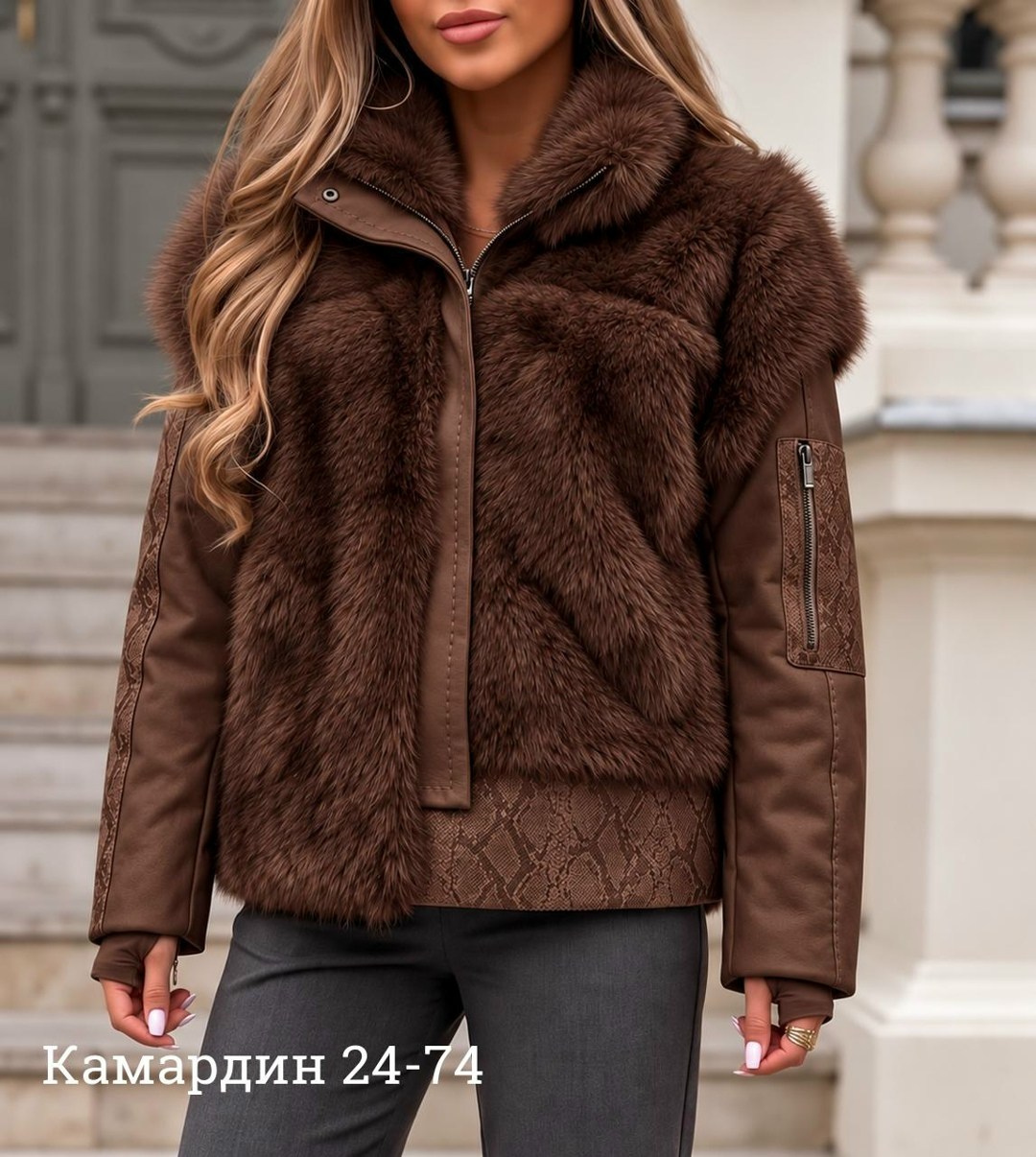 куртка с мехом,кожаная куртка fendi с натуральным мехом песца,кожаная куртка с мехом,куртка с мехом песца,куртка с натуральным мехом