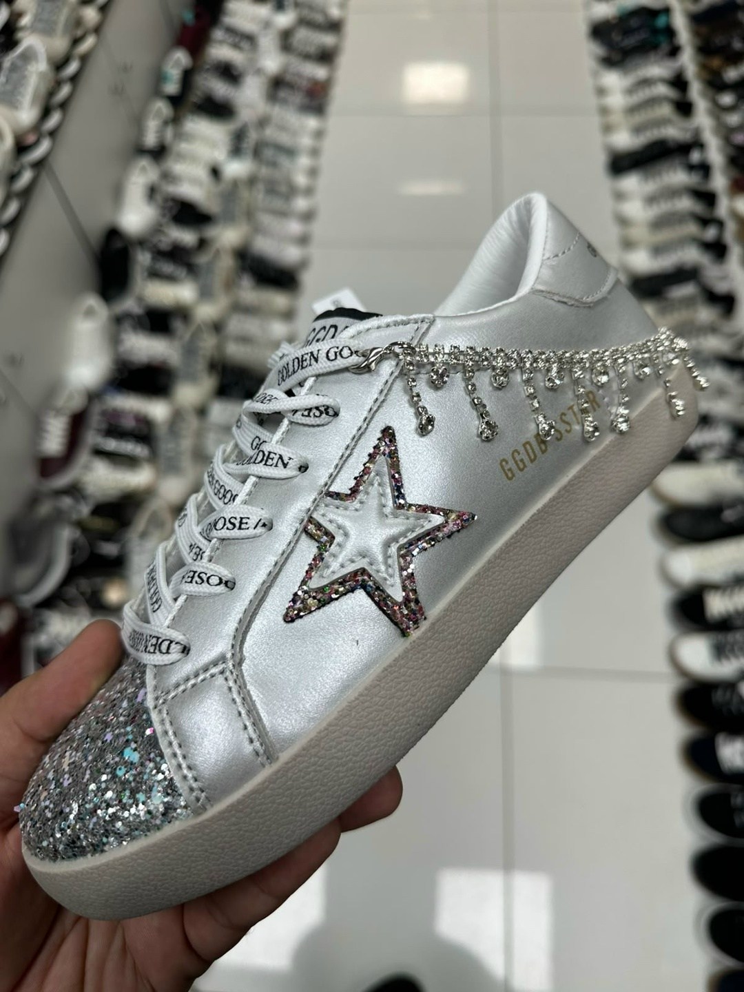 ,голден роуз кеды,кеды golden goose hi star glitter low-top,кеды golden goose,кеды женски