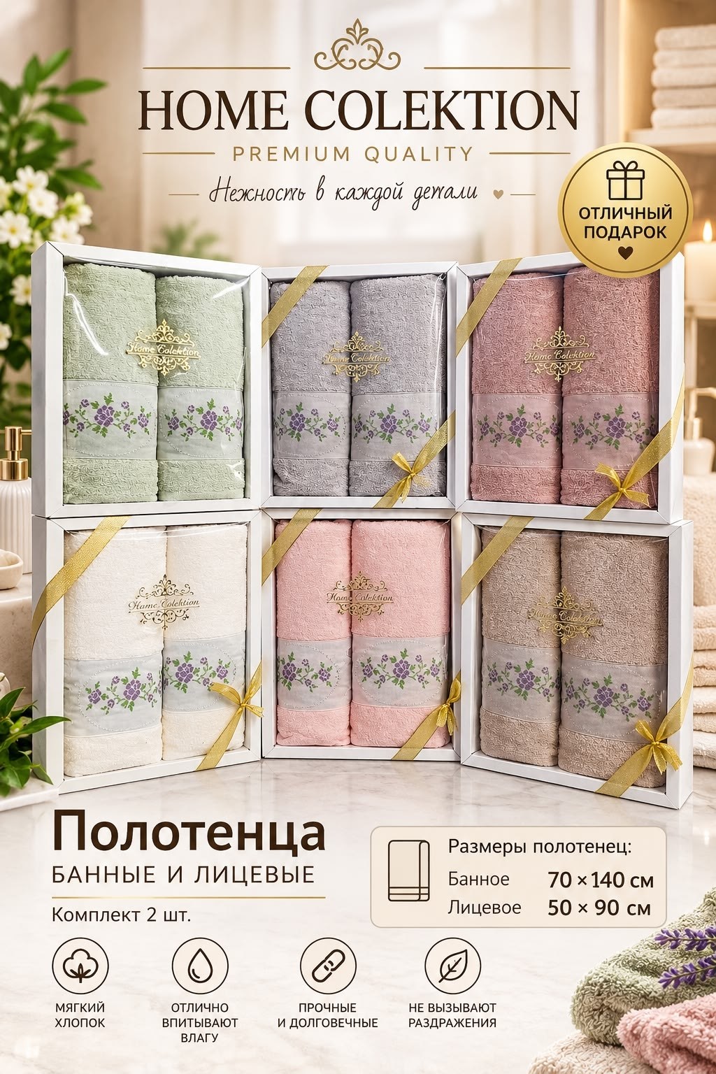 наборы полотенца,подарочные наборы полотенец,набор банных полотенец union home,набор банных полотенец подарочный,набор махровых полотенец