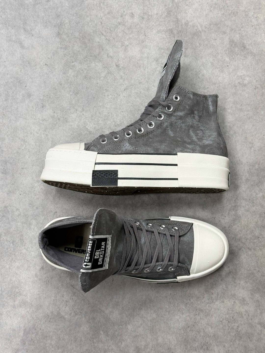 серые кеды converse edition dbl drkstar rick owens drkshdw,converse chuck taylor all star,rick owens converse,кроссовки,converse chuck 70