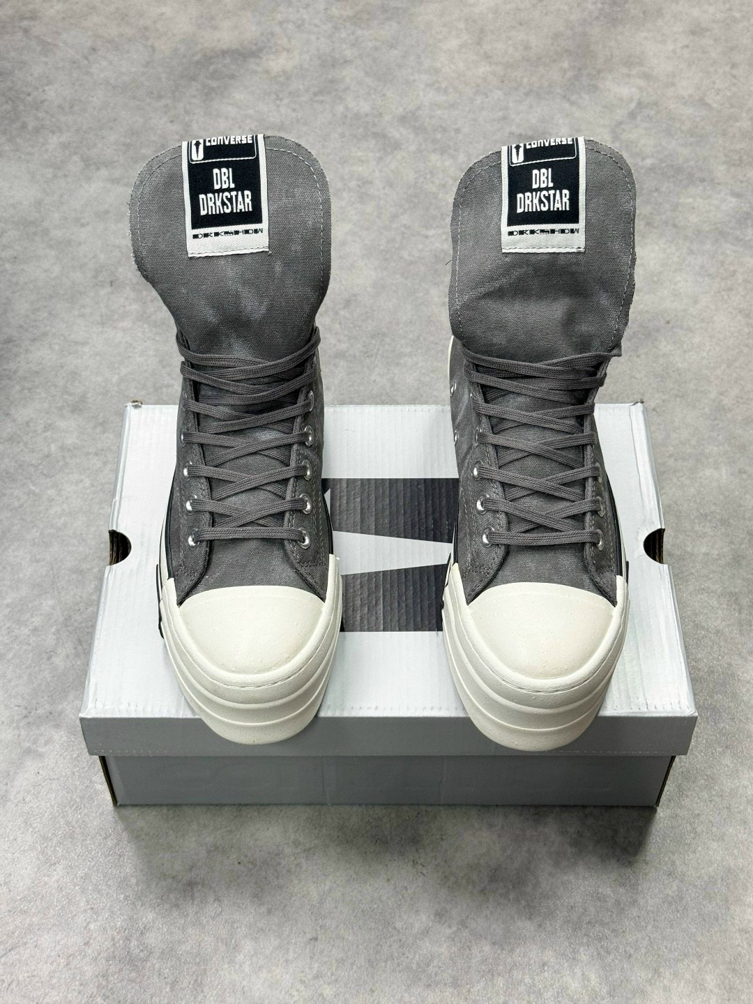 серые кеды converse edition dbl drkstar rick owens drkshdw,converse chuck taylor all star,rick owens converse,кроссовки,converse chuck 70