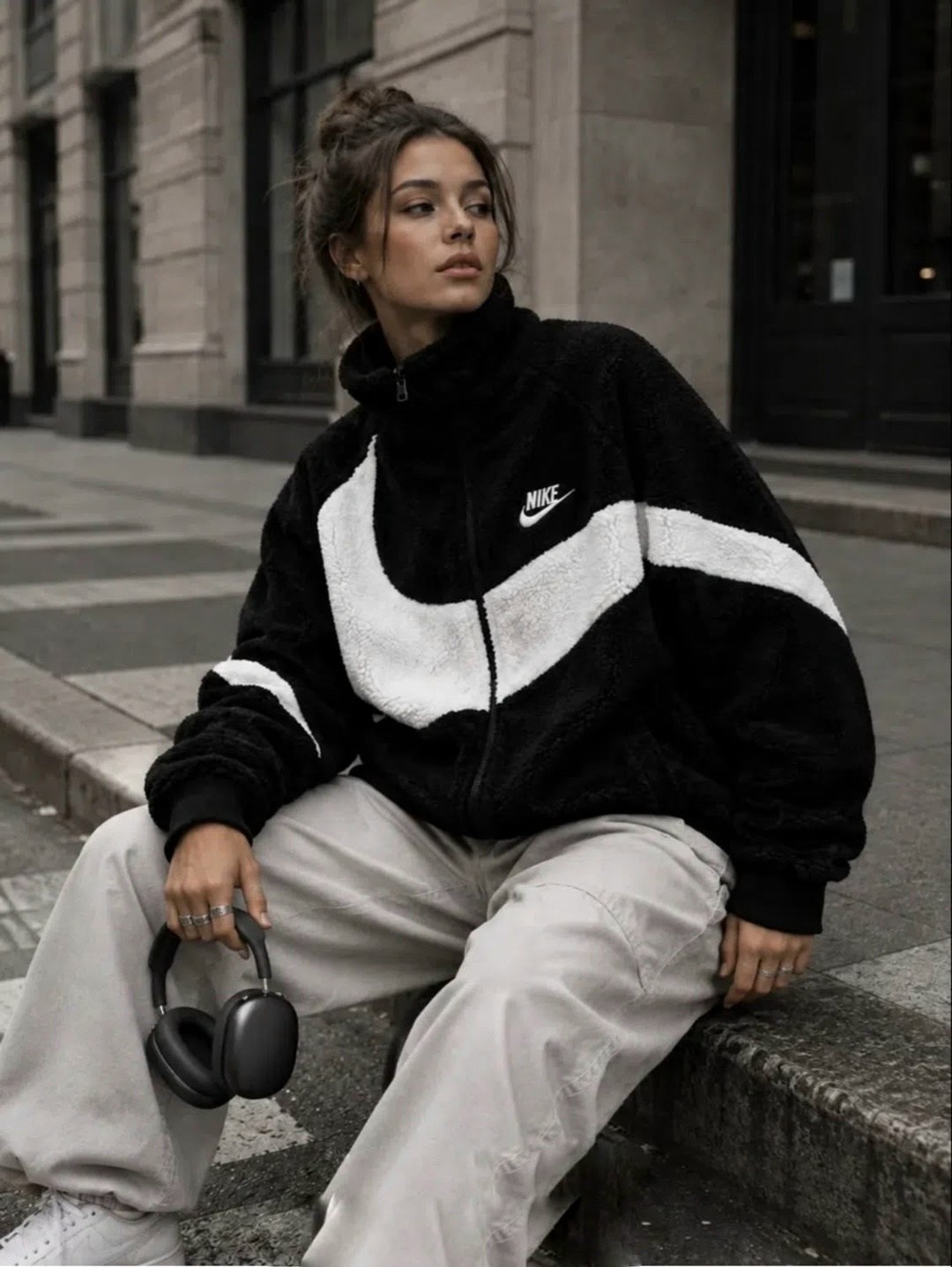 nike big swoosh jacket fleece,толстовка nike big swoosh boa jacket,nike big swoosh кофта меховая,двухсторонняя куртка nike,куртка nike барашек