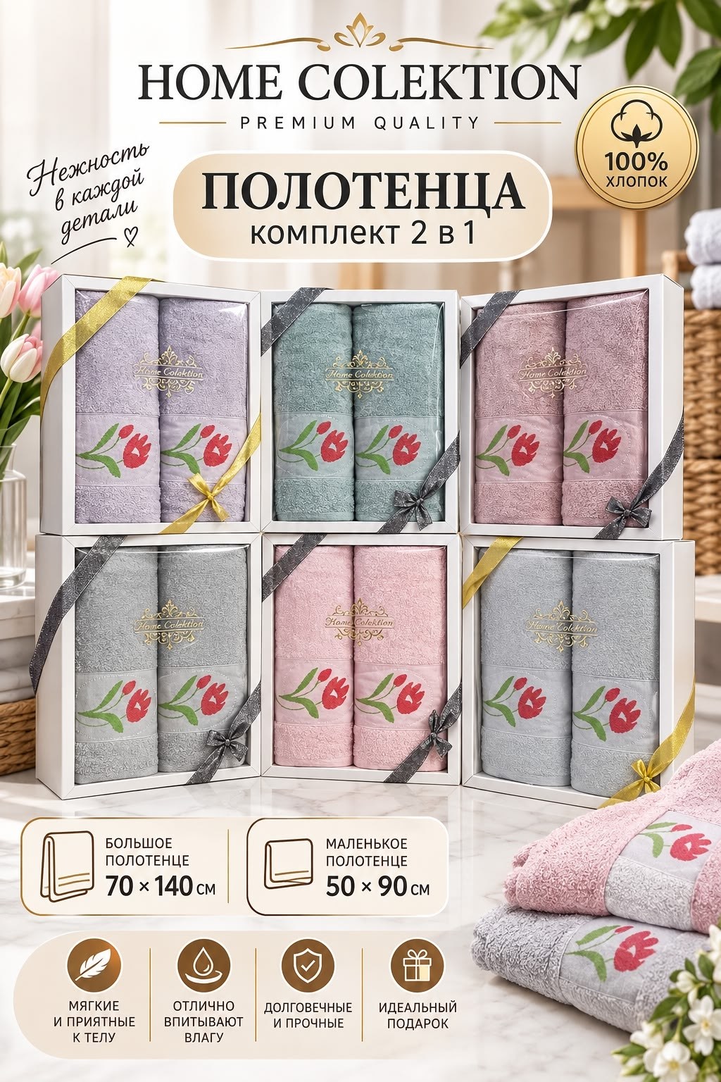 наборы полотенец,подарочные наборы полотенец,полотенца кухонные из микрофибры набор подарочный,набор полотенец merzuka,комплект махровых полотенец