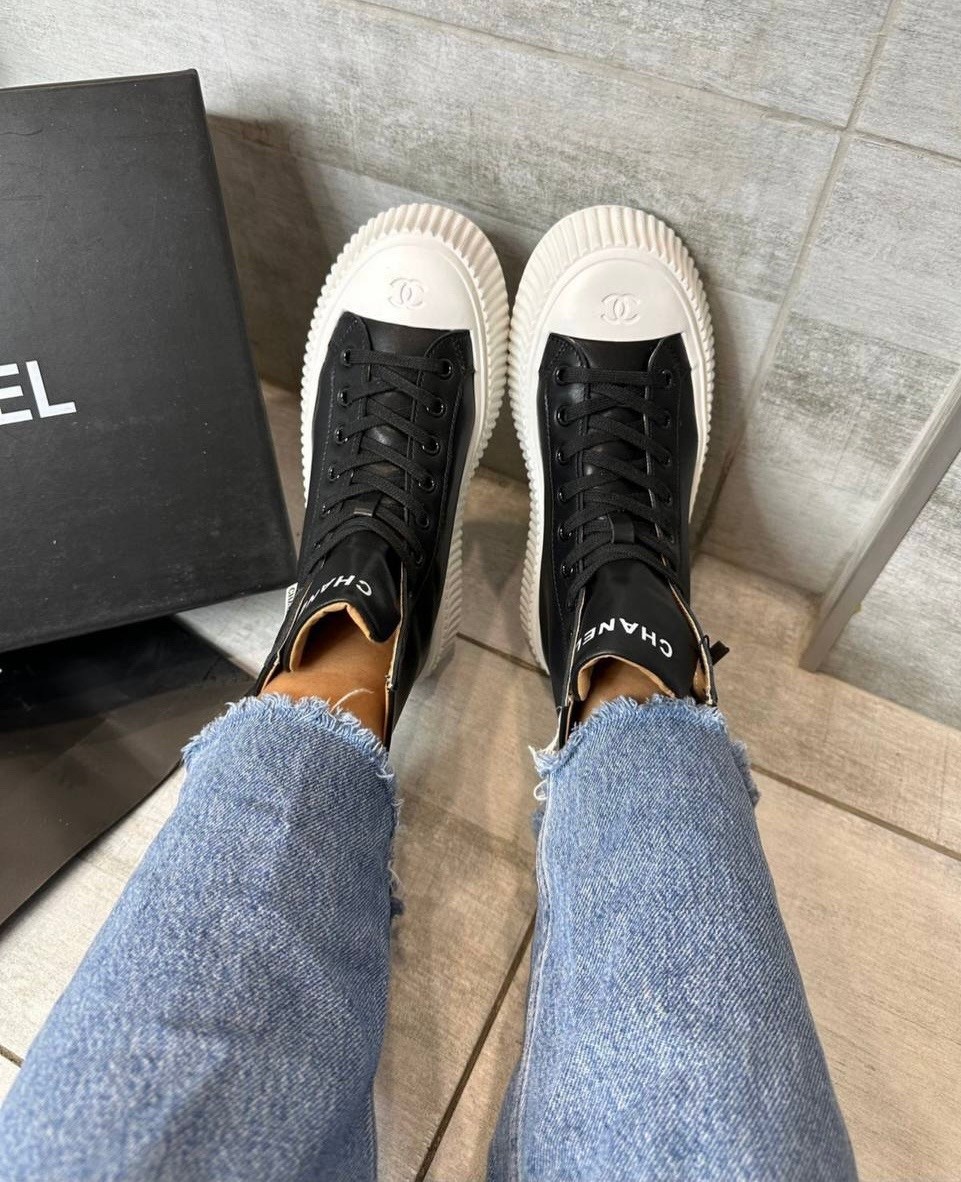 кеды chanel,,кеды высокие женские chanel,высокие кеды chanel вх26,ботинки высокие chanel демисезонные