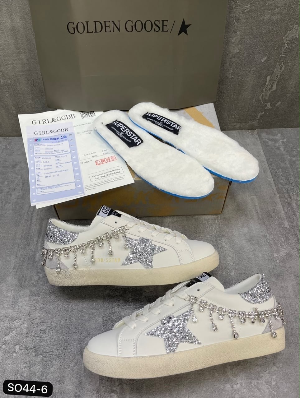 golden goose superstar strass embellished smudged leather sneakers,,golden goose sneakers,golden goose декорированные кеды super-star белый,кроссовки golden goose