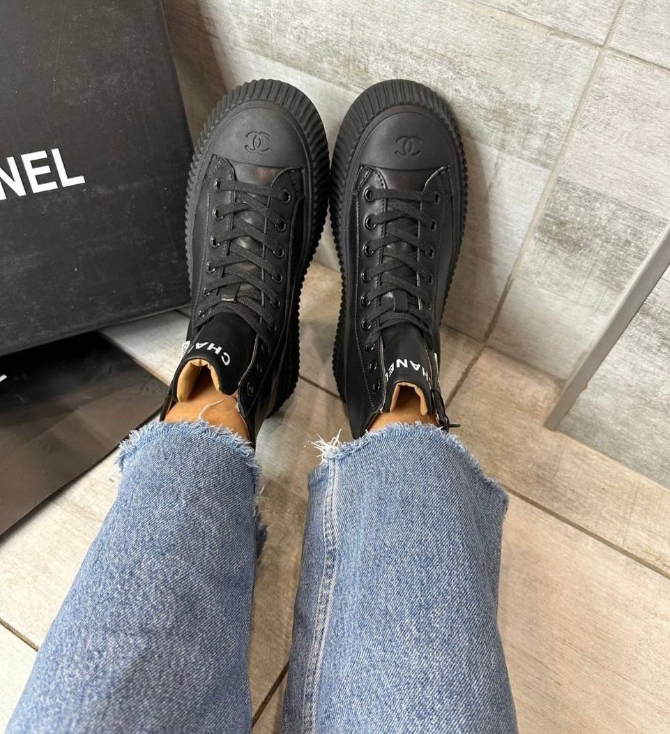 кеды chanel,,кеды высокие женские chanel,высокие кеды chanel вх26,ботинки высокие chanel демисезонные