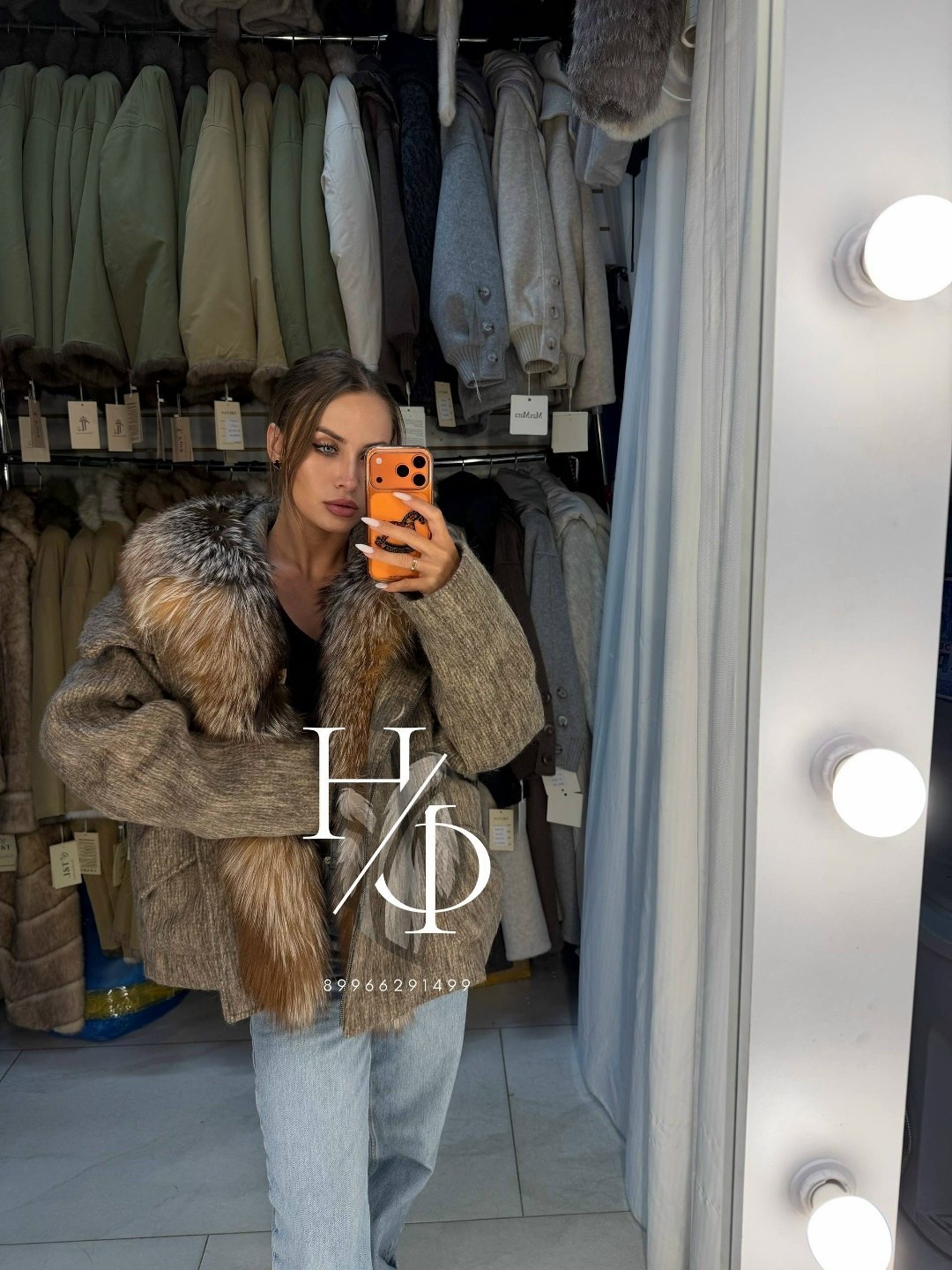 меховая куртка,женский пуховик с натуральным мехом max mara premium,шубка,женская шуба,зимняя куртка-пальто оверсайз v8oss