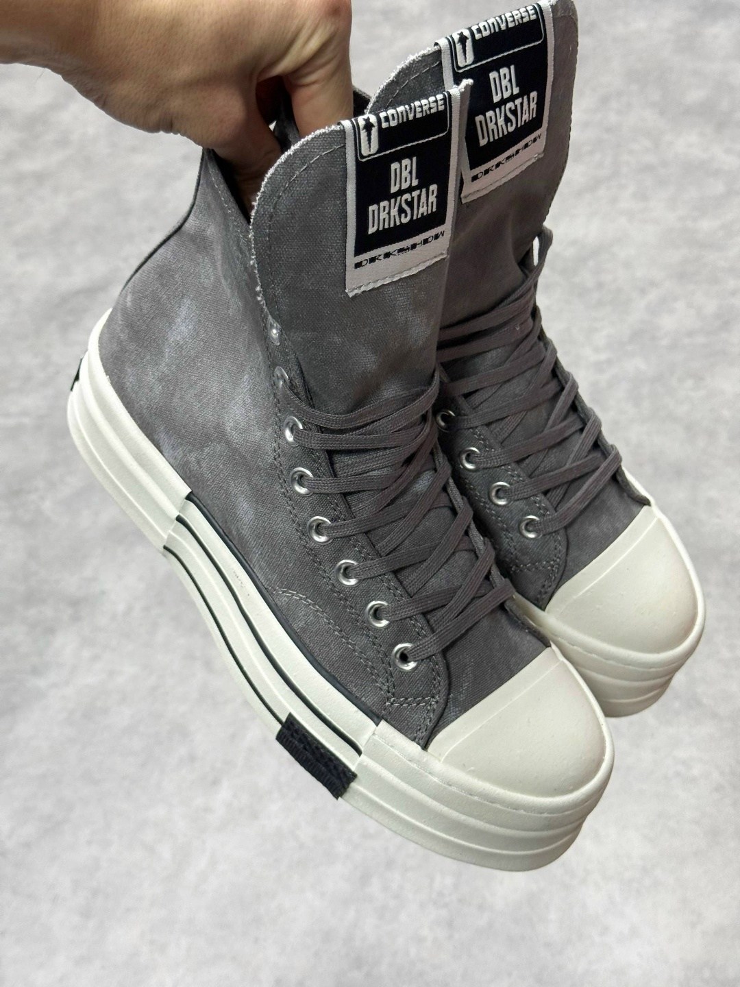 серые кеды converse edition dbl drkstar rick owens drkshdw,converse chuck taylor all star,rick owens converse,кроссовки,converse chuck 70