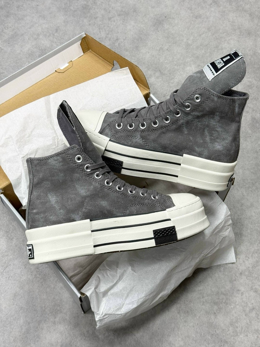 серые кеды converse edition dbl drkstar rick owens drkshdw,converse chuck taylor all star,rick owens converse,кроссовки,converse chuck 70