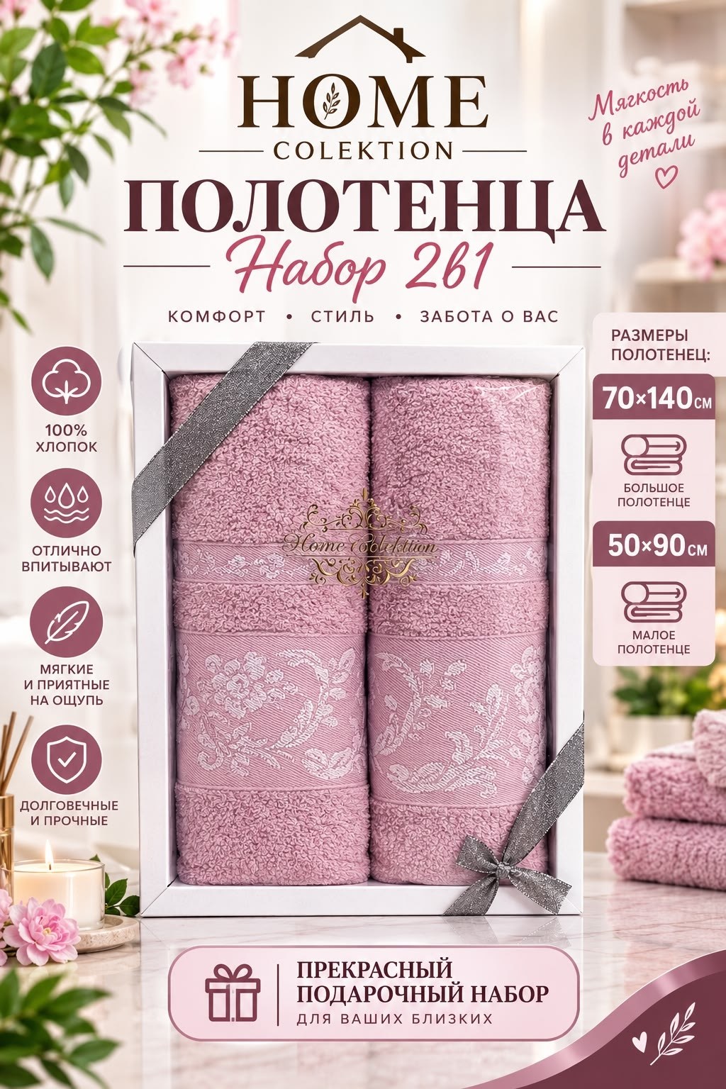 набор полотенце в подарочной упаковке,набор полотенец подарочный,наборы полотенец,подарочный набор полотенец в коробке,набор кухонных махровых полотенец
