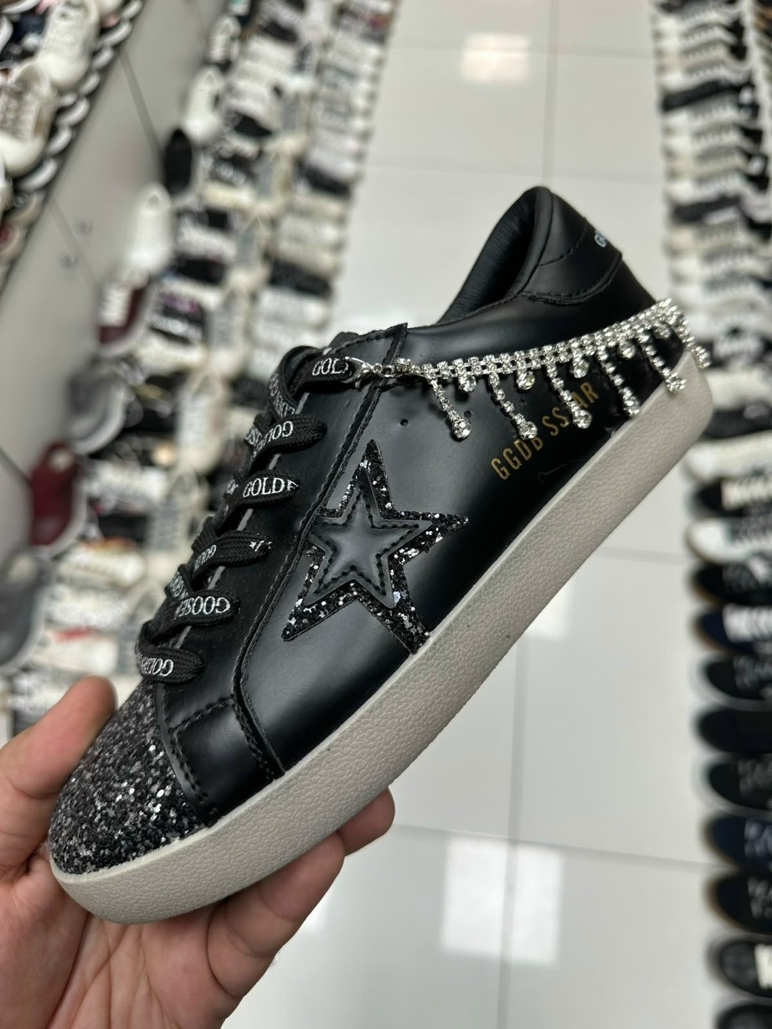 ,голден роуз кеды,кеды golden goose hi star glitter low-top,кеды golden goose,кеды женски
