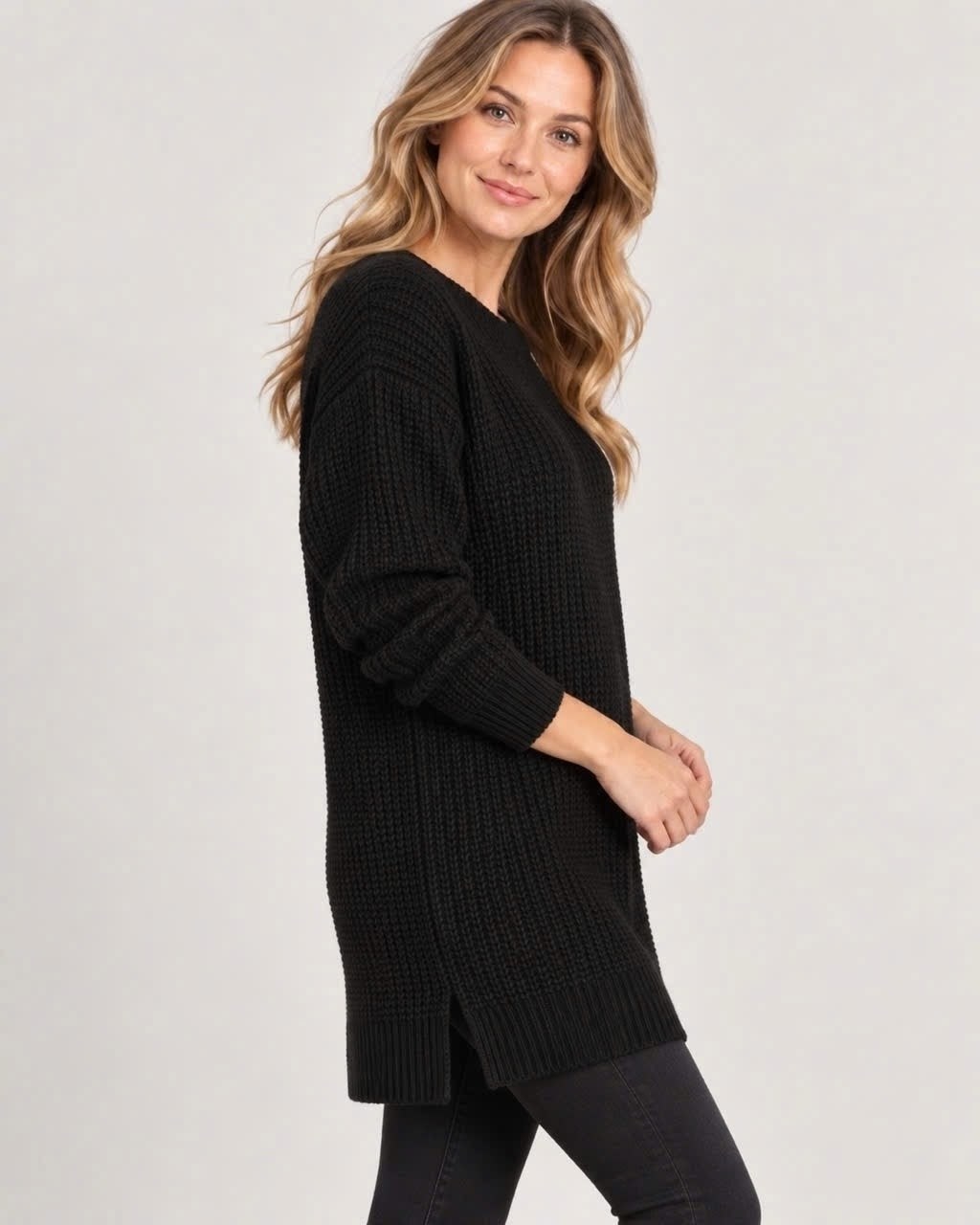 свитер оверсайз oversize вязаный с горлом удлиненный zhukova care 49238824,платье-свитер,вязаные платья,платье свитер вязаное,свитер удлиненный оверсайз