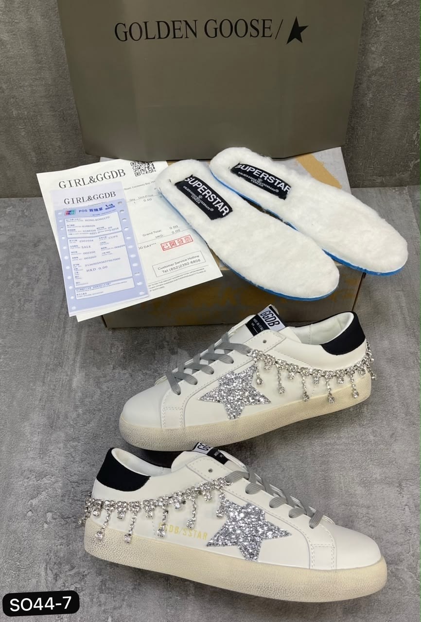 golden goose superstar strass embellished smudged leather sneakers,,golden goose sneakers,golden goose декорированные кеды super-star белый,кроссовки golden goose