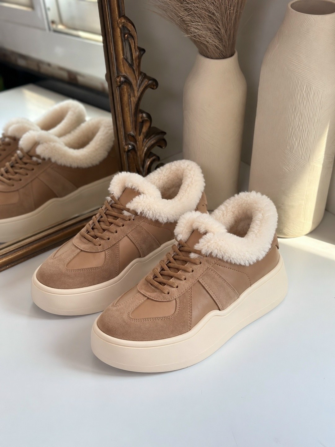 кеды женские tendance hc2208-28 бежевые 38 eu,женские кроссовки,зимние кеды женские,,кроссовки с мехом
