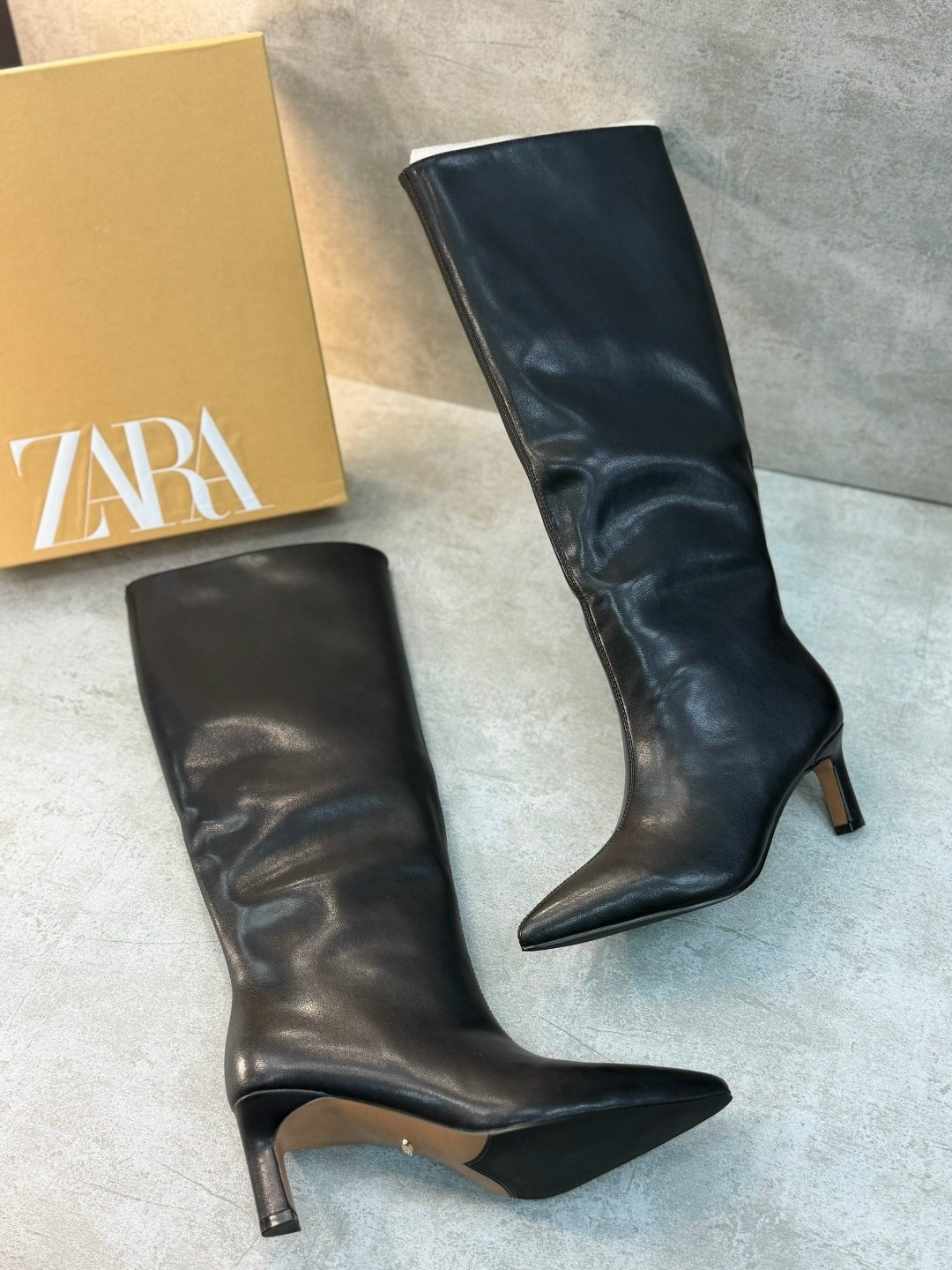 сапоги zara,женские сапоги,,сапоги зара,сапоги трубы на каблуке