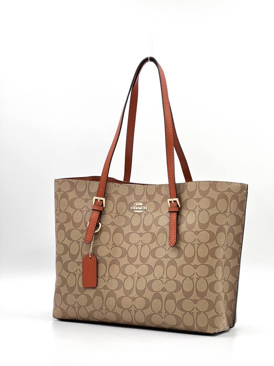 женская сумка ручная coach sig mollie tote 1665 коричневая,сумка coach,coach сумка женская,сумка тоут coach,сумка шоппер coach