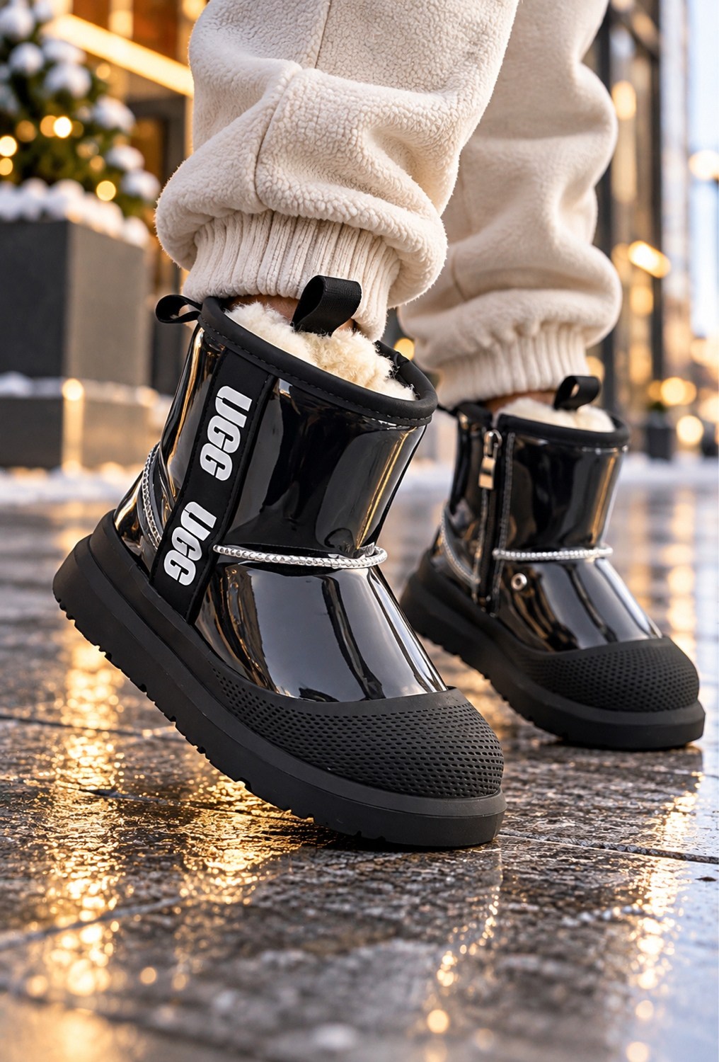 ugg classic clear mini,,сапоги женские ugg classic clear mini чёрный,угги classic clear mini,ugg classic clear mini black