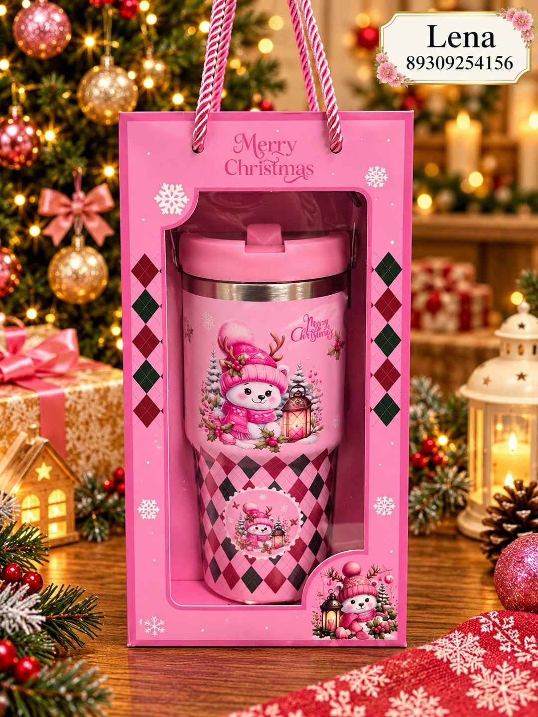 керамическая кружка с крышкой yousheng christmas coffee cups объемом 580 мл,термокружка новогодняя,новогодние кружки,рождественская керамическая кружка с крышкой 580 мл,новогодние подарки
