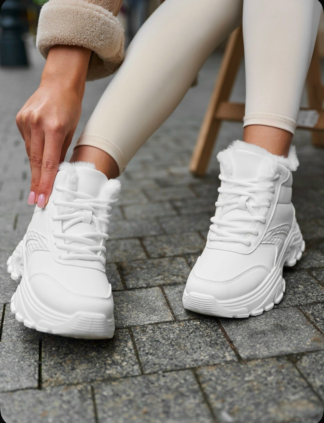 кроссовки женские с мехом зимние ela shoes цвет белый,теплые кроссовки,женские кроссовки,кроссовки женские зимние,кроссовки женские зимние белые