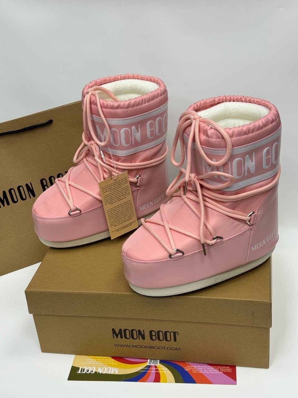 moon boot,нейлоновые зимние ботинки moon boot красный,moon boot kids icon лунные ботинки красный,сапоги icon low из нейлона moon boot красный,зимние ботинки moon boot
