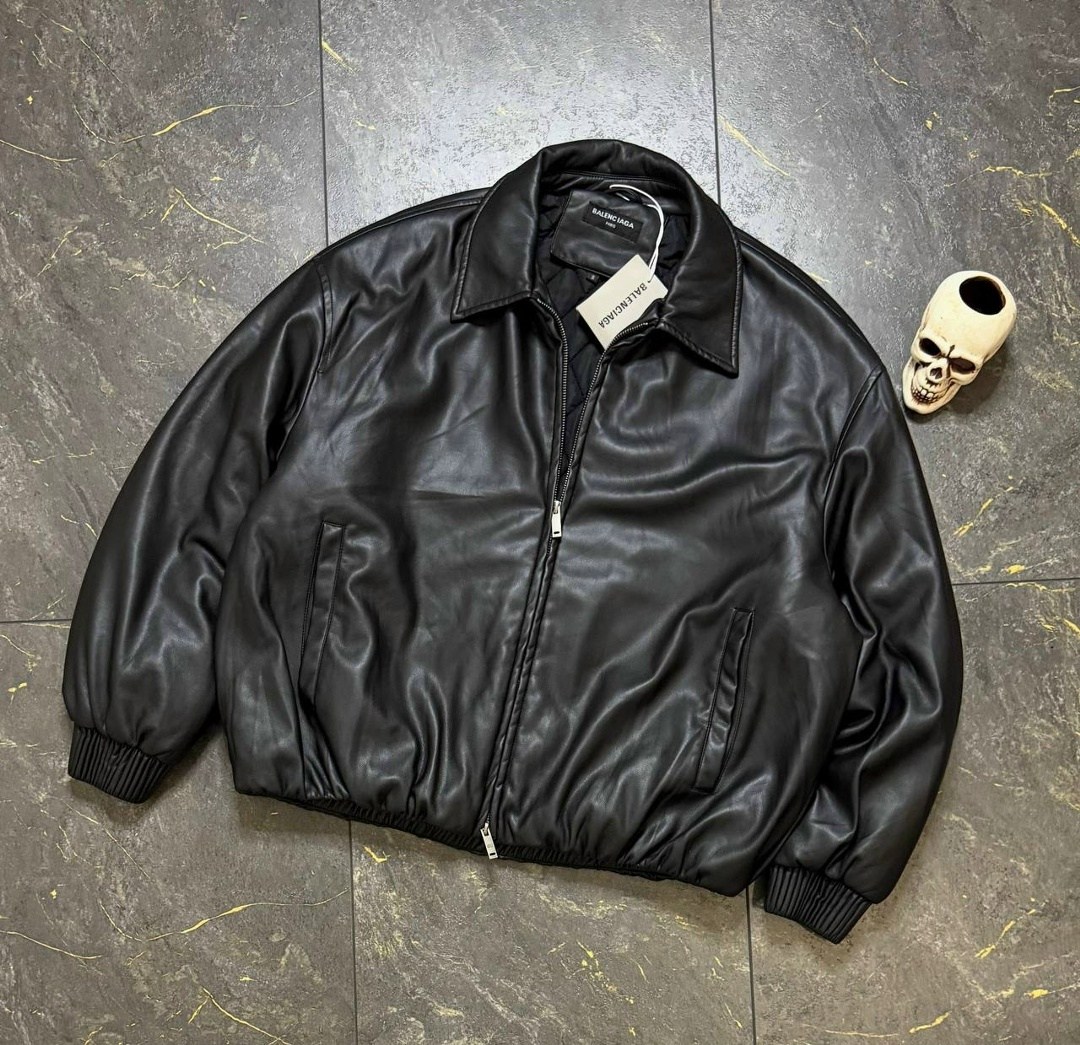кожаная куртка,кожаный бомбер,женский кожаный бомбер balenciaga черный,мужская кожаная куртка,кожаная куртка balenciaga черный