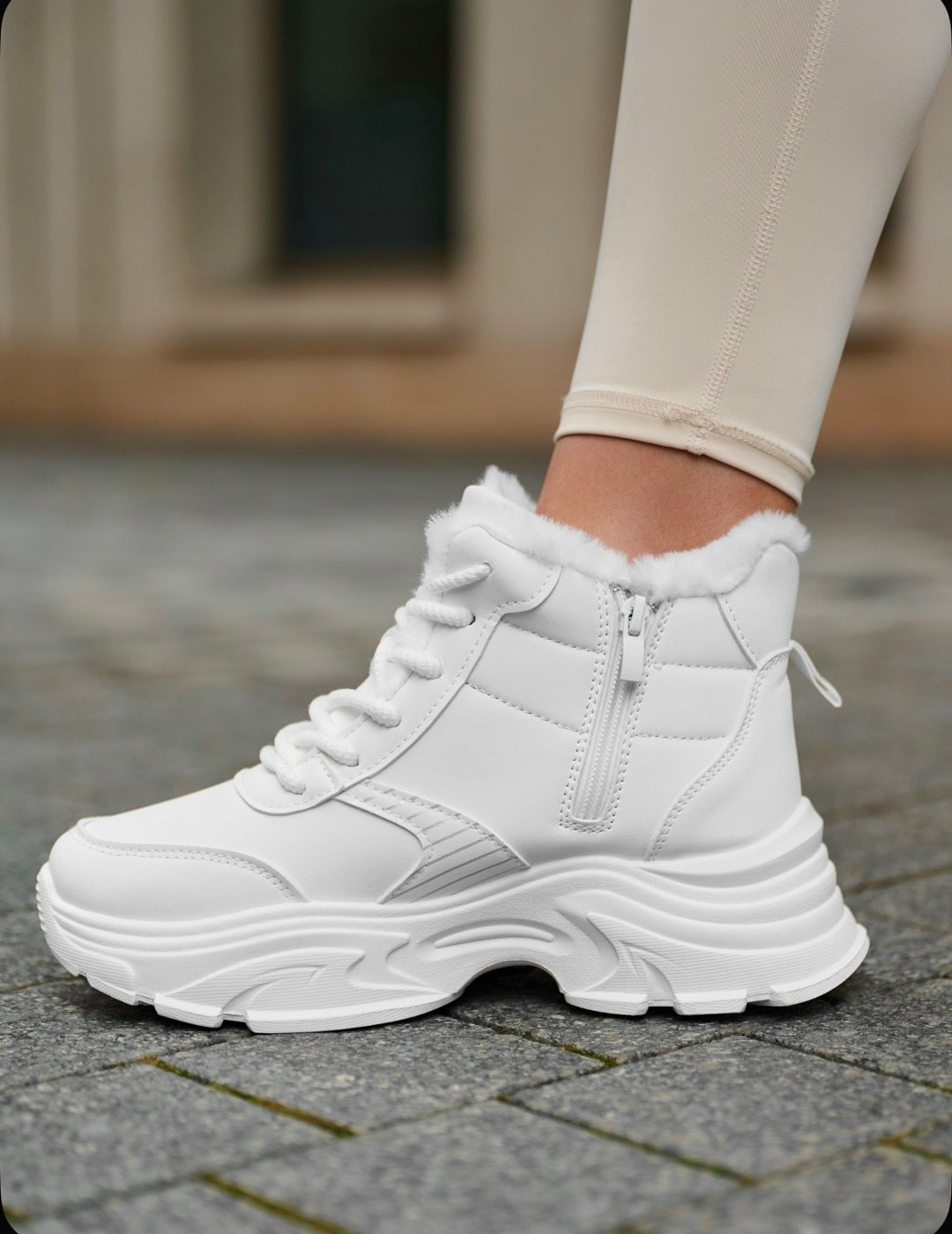 кроссовки женские с мехом зимние ela shoes цвет белый,теплые кроссовки,женские кроссовки,кроссовки женские зимние,кроссовки женские зимние белые