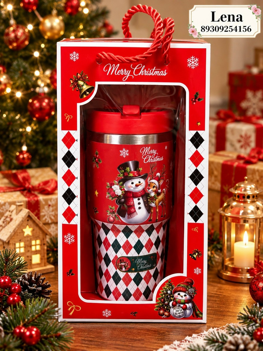 керамическая кружка с крышкой yousheng christmas coffee cups объемом 580 мл,термокружка новогодняя,новогодние кружки,рождественская керамическая кружка с крышкой 580 мл,новогодние подарки