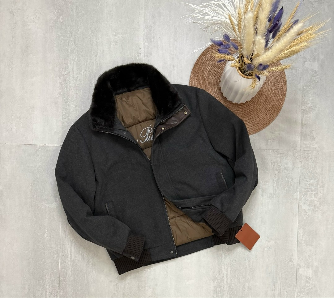мужская куртка lenoci n18l68-625 бежевый,куртка мужская brunello cucinelli с мехом,куртка brunello cucinelli,мужская куртка brunello cucinelli,мужской бежевый бомбер bridgton с меховой подкладкой loro