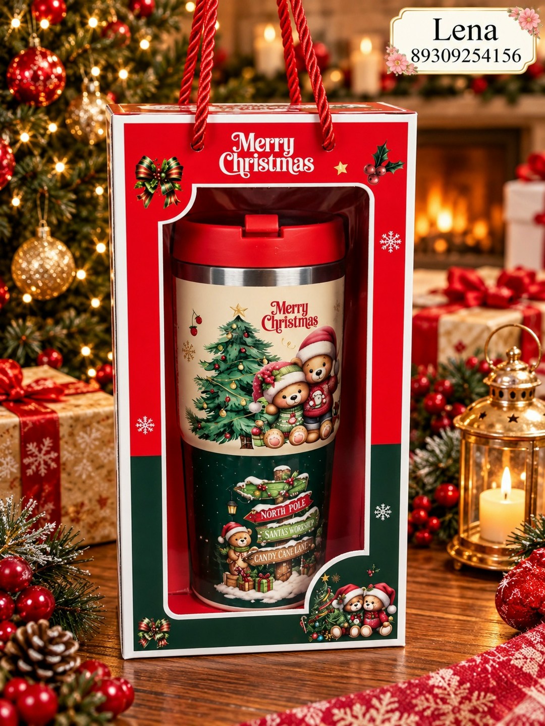 керамическая кружка с крышкой yousheng christmas coffee cups объемом 580 мл,термокружка новогодняя,новогодние кружки,рождественская керамическая кружка с крышкой 580 мл,новогодние подарки