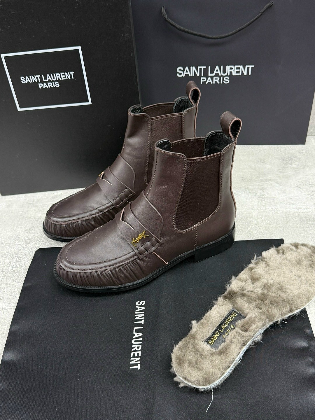 ,лоферы замшевые,замшевые ботинки, женская,ботинки saint laurent