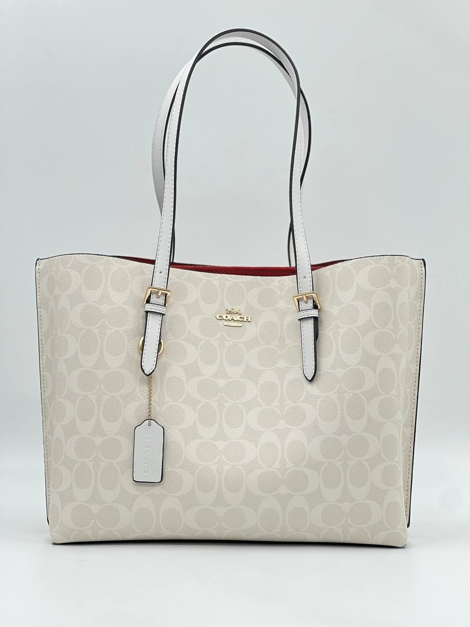 женская сумка coach,сумка coach,сумка тоут coach молочно-белая,сумка тоут женская coach mollie белый,брендовая сумка coach