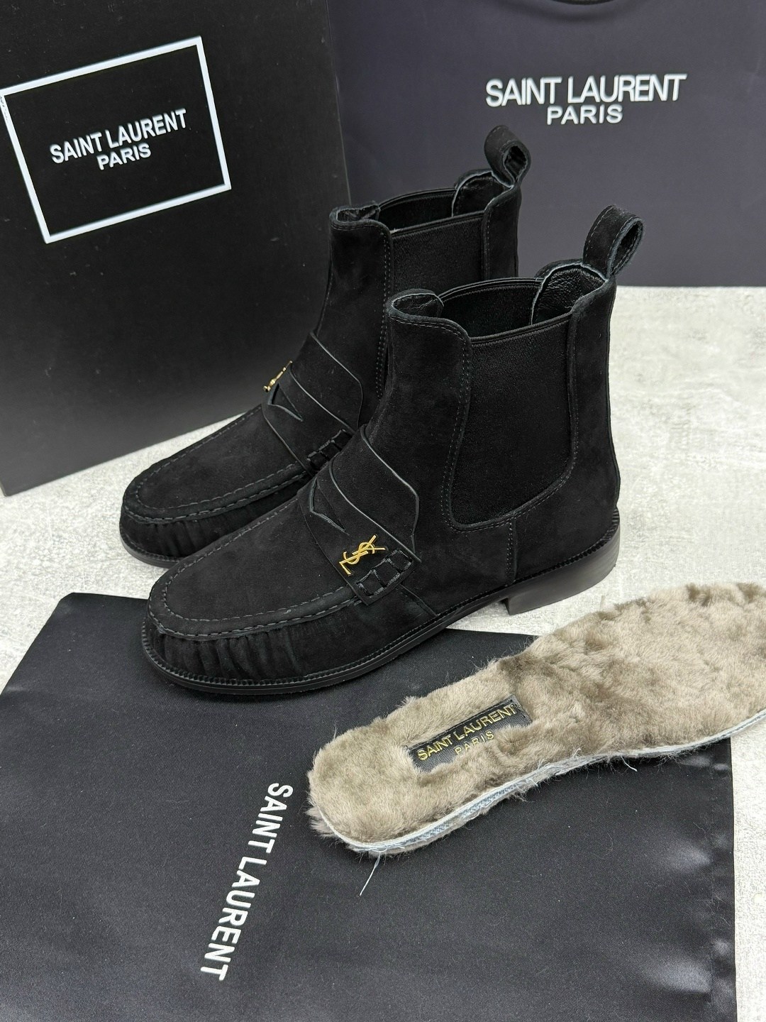 ,лоферы замшевые,замшевые ботинки, женская,ботинки saint laurent