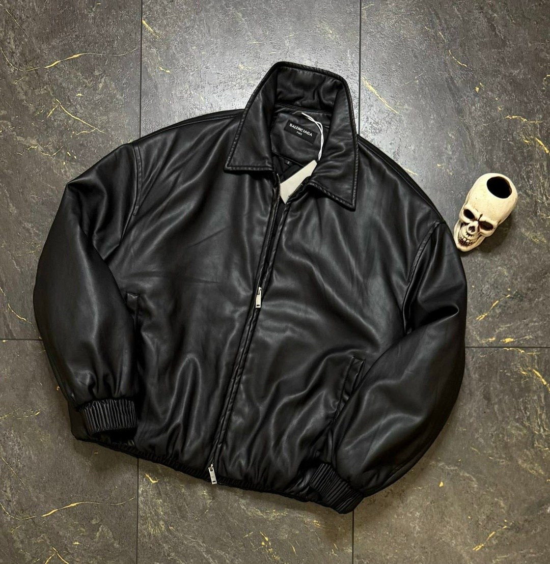 кожаная куртка,кожаный бомбер,женский кожаный бомбер balenciaga черный,мужская кожаная куртка,кожаная куртка balenciaga черный