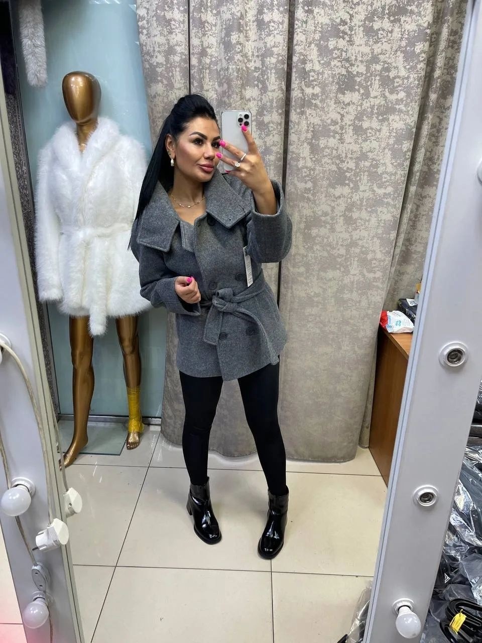 стильное пальто,женское пальто,серое пальто женское,серое пальто,пальто косуха