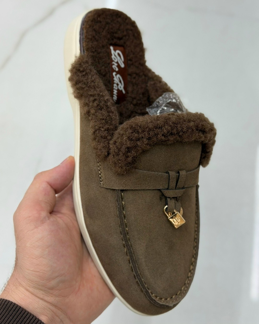 ,лоферы loro piana,женские лоферы loro piana,мюли с мехом, повседневные