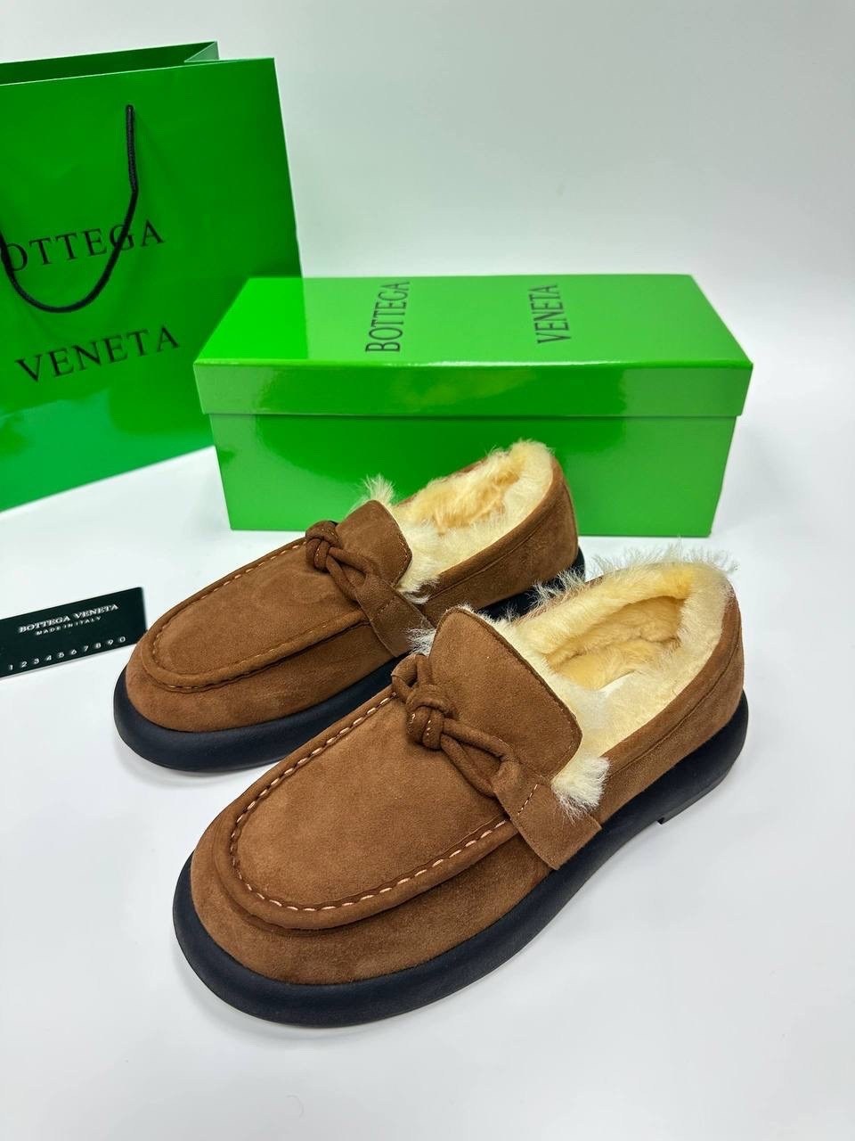 лоферы bottega veneta,,лоферы с мехам,лоферы женские,лоферы на меху