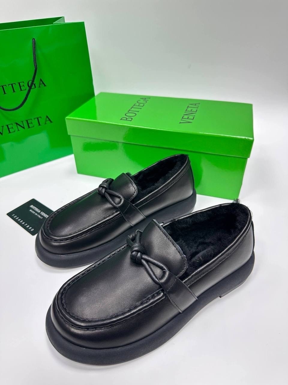лоферы bottega veneta,,лоферы с мехам,лоферы женские,лоферы на меху
