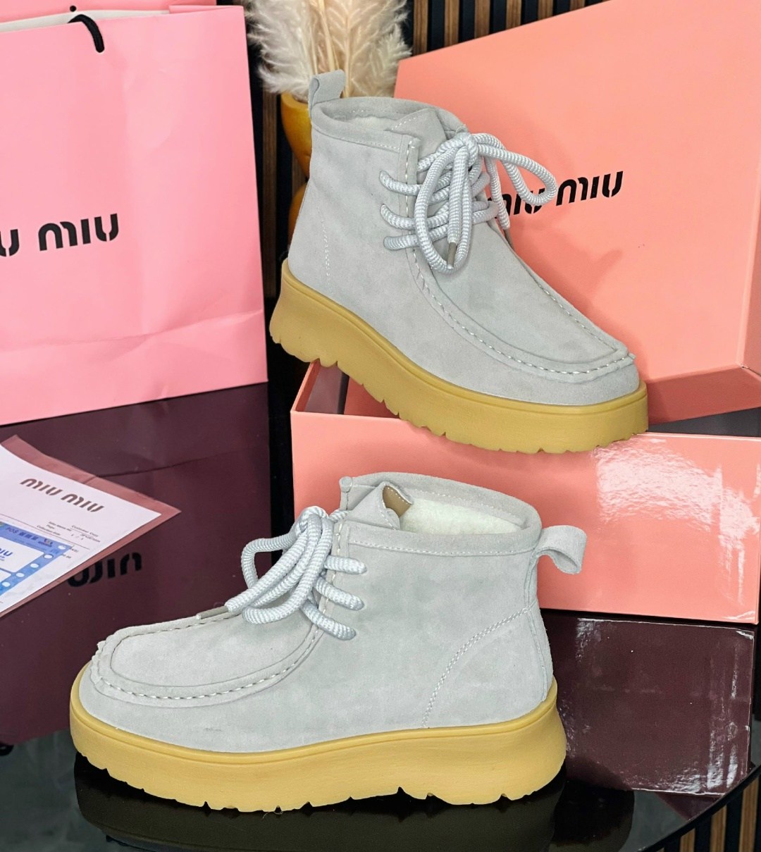 ботинки miu miu,,женские ботинки miu miu,ботинки miu miu натуральная замша, женская