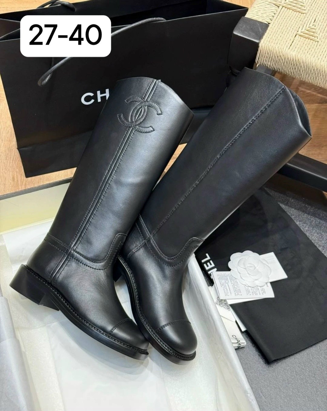 сапоги chanel,женские сапоги,сапоги шанель,женские осенние сапоги chanel 2026 черные кожаные высокие,