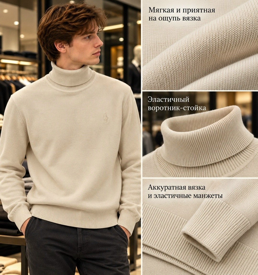 мужской свитер,polo ralph lauren свитер,свитер с воротником,свитер с высоким воротом,свитер с высоким воротником