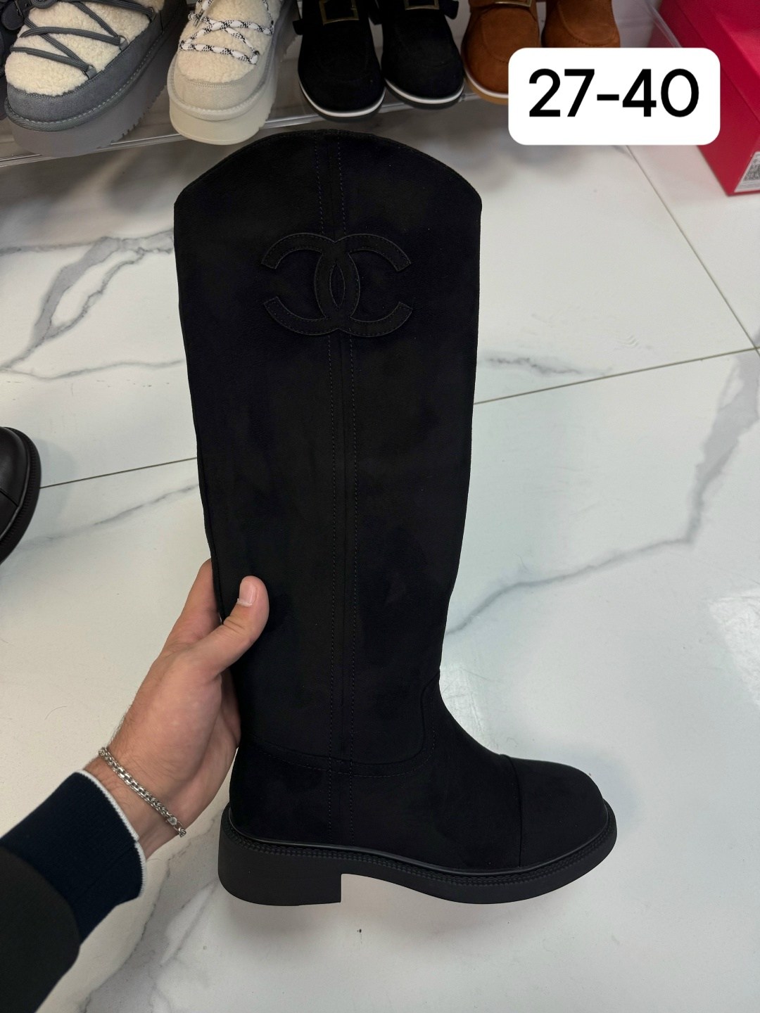 сапоги chanel,женские сапоги,сапоги шанель,женские осенние сапоги chanel 2026 черные кожаные высокие,